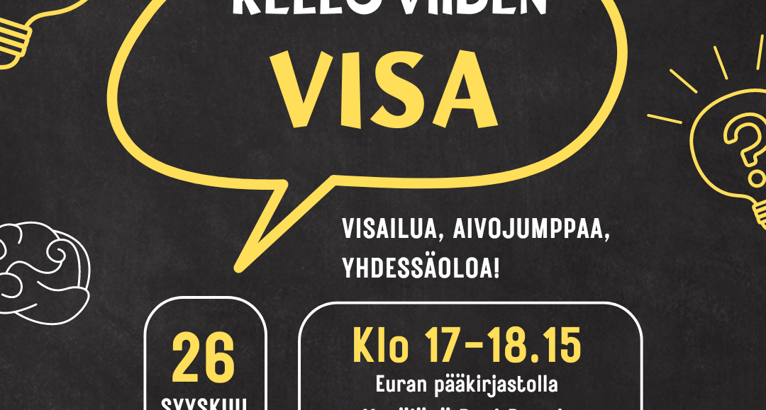 Kello viiden visan tapahtumamainos