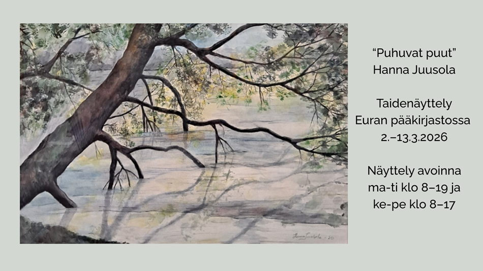 Kuvassa Hanna Juusolan puuaiheinen maalaus.
